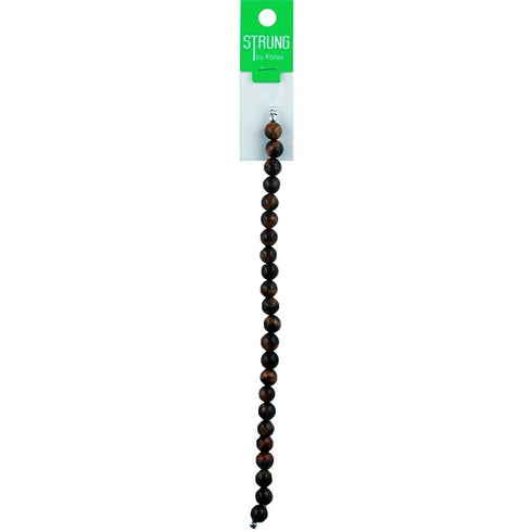 Round Tigers Eye Strung Beads